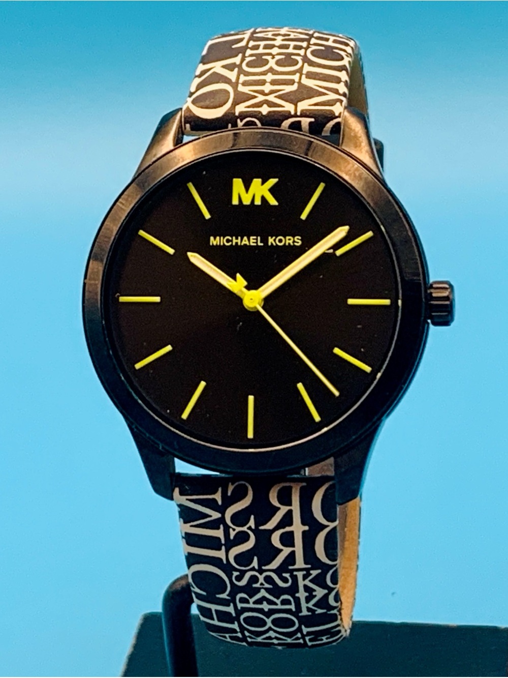 MICHAEL KORS RUNWAY MK-2847 Women’s Wristwatch St Steel Leather Working New Batt